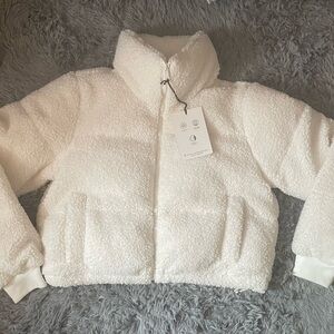 Brand New Hollister Sherpa puffer coat